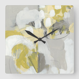 Horloge Carrée Brume de Citron