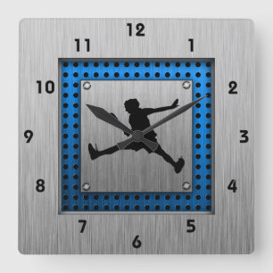Horloge Carrée Brushed aluminum look tennis