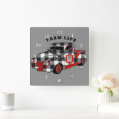 Horloge Carrée Buffalo Check Camion (Maison)