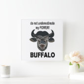 Horloge Carrée Buffalo Head Bison Animal Buffalo (Maison)