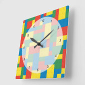 Horloge Carrée Building blocs (Angle)