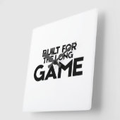 Horloge Carrée Built For The Long Game Minimalist Square Clock (Angle)