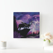 Horloge Carrée Bull Elk (Maison)