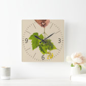 Horloge Carrée Bunch de raisin (Maison)