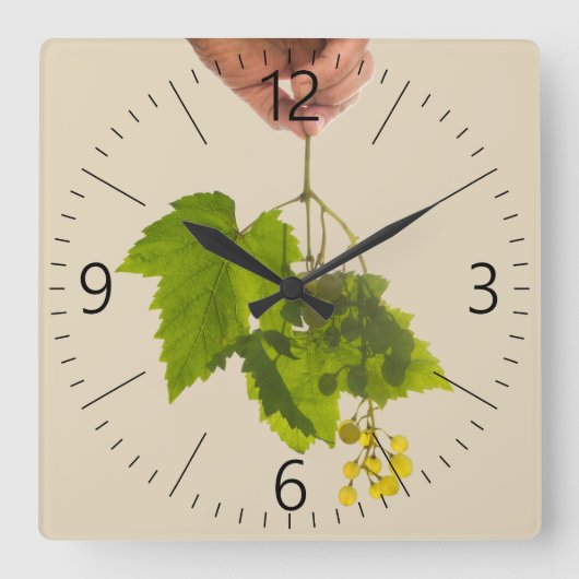 Horloge Carrée Bunch de raisin (Recto)