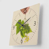 Horloge Carrée Bunch de raisin (Angle)