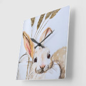 Horloge Carrée Bunny Clock (Angle)