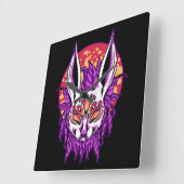 Horloge Carrée Bunny mask (Angle)