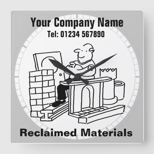 Horloge Carrée Bureau des matières récupérées (Recto)