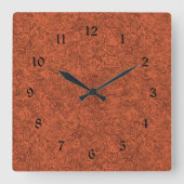 Horloge Carrée Burnt orange polaire (Recto)
