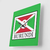 Horloge Carrée Burundi (Angle)