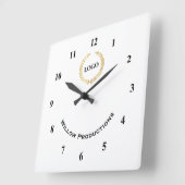 Horloge Carrée Business logo Company (Angle)