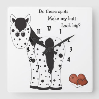 Horloge Carrée Butt Appy Leopard Appaloosa Horse