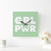 Horloge Carrée Buttercup : Girl power (Maison)