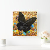 Horloge Carrée Butterfly art 25 Clock (Maison)