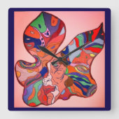 Horloge Carrée Butterfly Leaf Portrait Clock (Recto)