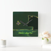 Horloge Carrée Butterfly Lullaby Time Wall Clock (Maison)