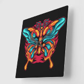 Horloge Carrée Butterfly with eye (Angle)