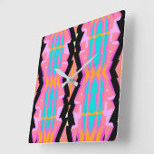 Horloge Carrée Câble de conception Memphis (Angle)