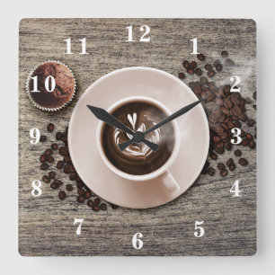Horloge Carrée Cacao