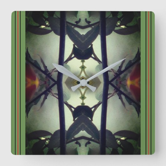 Horloge Carrée Cachet mural de base (Recto)