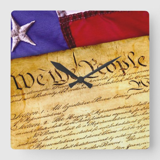 Horloge Carrée Cachette de la Constitution (Recto)