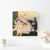 Horloge Carrée Cactus (Maison)