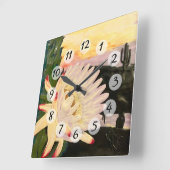 Horloge Carrée Cactus (Angle)