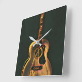 Horloge Carrée cadeau guitariste cool (Angle)