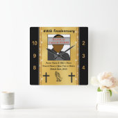 Horloge Carrée Cadeaux d'anniversaire de pasteur et de femme pers (Maison)