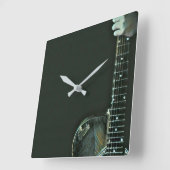 Horloge Carrée Cadeaux de basse guitariste (Angle)