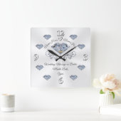 Horloge Carrée Cadeaux de mariage chrétien personnalisés en ligne (Maison)