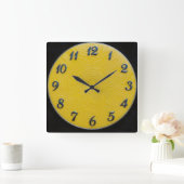Horloge Carrée Cadran Citron (Maison)
