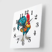 Horloge Carrée Cadran-Coq (Angle)