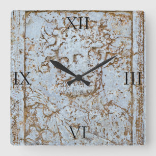 Horloge Carrée Cadran : Portrait antique de Bacchus - Numéroté