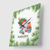 Horloge Carrée Cadre de Noël (Angle)