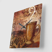 Horloge Carrée Café (Angle)