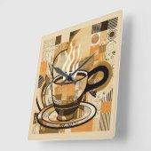 Horloge Carrée Café (Angle)