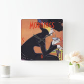 Horloge Carrée Café Matin Style Vintage (Maison)