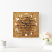 Horloge Carrée Café vintage Cuisine design (Maison)