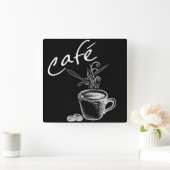 Horloge Carrée Cafe Wall Clock (Maison)
