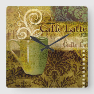 Horloge Carrée Caffe Latte