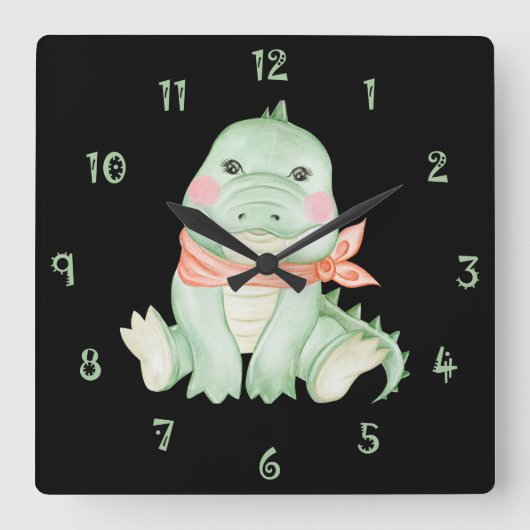 Horloge Carrée Cal The Crocodile Wall Clock (Recto)