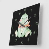 Horloge Carrée Cal The Crocodile Wall Clock (Angle)