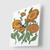 Horloge Carrée Calendula (Angle)
