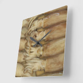Horloge Carrée Calmar - Calamari (Angle)