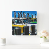 Horloge Carrée Camions diesel (Maison)