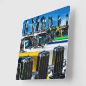 Horloge Carrée Camions diesel (Angle)