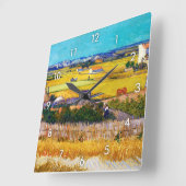 Horloge Carrée Campagne d'automne, Van Gogh (Angle)