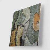 Horloge Carrée Camping Tree Bark (Angle)